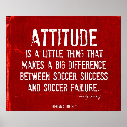 Fußball Erfolg und Attitude Poster Red Denim 009 (Vorne)