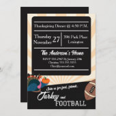Fußball Erntedank Abendessen Türkei Party Einladung (Vorne/Hinten)
