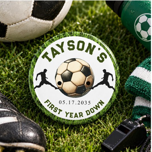 Fußball Erster Geburtstag 1. Geburtstag Button
