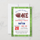 Fußball erster Geburtstag Einladung (Vorderseite)