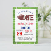 Fußball erster Geburtstag Einladung (Stehend Vorderseite)