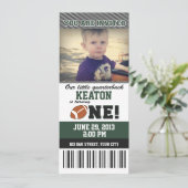 Fußball-erster Geburtstag Einladung (Stehend Vorderseite)