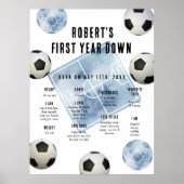 Fußball Erster Geburtstag Meilenstein Geburtstag Poster (Vorne)