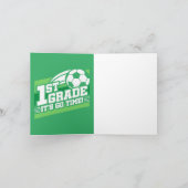 Fußball erster Klasse zurück zur Schule Karte (Innenseite)