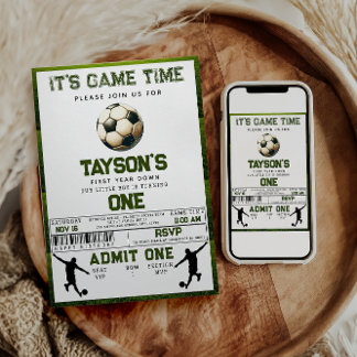 Fußball Erstes Jahr ab 1. Geburtstag Einladung