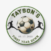 Fußball - Erstes Jahr ab 1. Geburtstag Pappteller (Vorderseite)