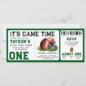 Fußball Erstes Jahr ab 1. Geburtstag Ticket Einladung (Vorderseite)