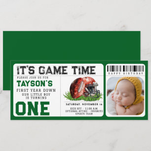 Fußball Erstes Jahr Ab 1. Geburtstag Ticket Foto Einladung