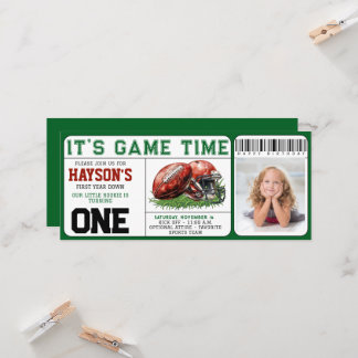 Fußball Erstes Jahr Abfahrt Ticket 1. Geburtstag Einladung