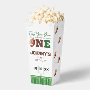 Fußball Erstes Jahr Down 1. Geburtstag Popcorn Geschenkschachtel