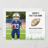 Fußball Erstes Jahr Runter 1. Geburtstag Party Einladung (Vorderseite)