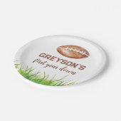 Fußball Erstes Jahr Runter 1. Geburtstag Party Pappteller (Schrägansicht)