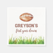Fußball Erstes Jahr Runter 1. Geburtstag Party Serviette (Vorderseite)