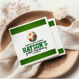 Fußball Erstes Jahr Runter 1. Geburtstag Party Serviette