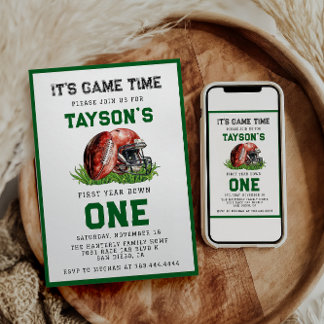 Fußball Erstes Jahr unter dem 1. Geburtstag Einladung