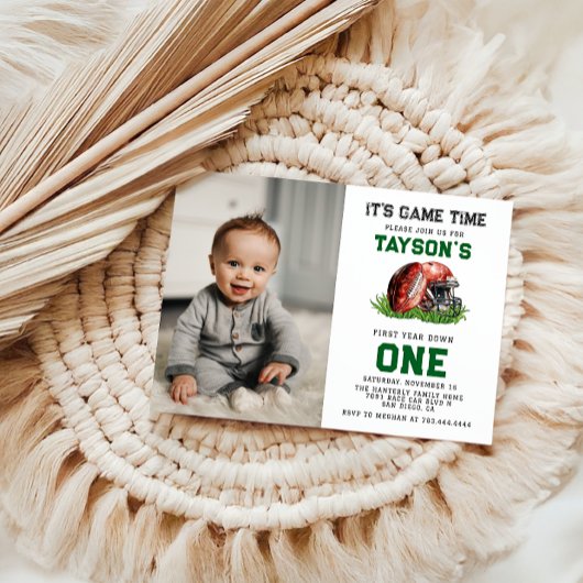 Fußball Erstes Jahr unter dem 1. Geburtstag Einladung