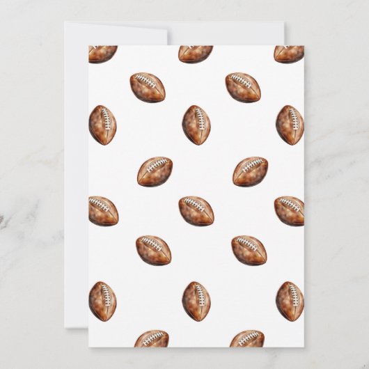 Fußball Erstgeburt Einladung Erstes Jahr Runter 1. (Rückseite)