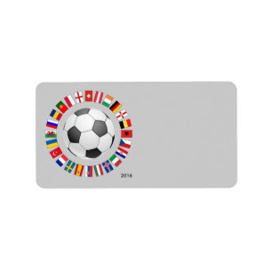 Fußball-Europameisterschaft 2016 Adressaufkleber
