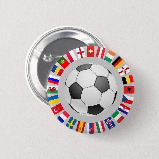 Fußball-Europameisterschaft 2016 Button (Vorne & Hinten)
