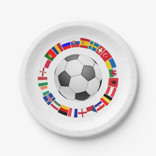 Fußball-Europameisterschaft 2016 Pappteller (Vorderseite)