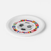 Fußball-Europameisterschaft 2016 Pappteller (Schrägansicht)