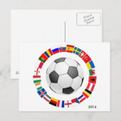 Fußball-Europameisterschaft 2016 Postkarte (Vorne/Hinten)