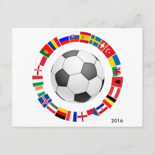 Fußball-Europameisterschaft 2016 Postkarte