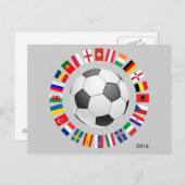 Fußball-Europameisterschaft 2016 Postkarte (Vorne/Hinten)