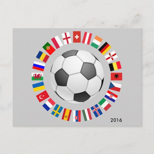 Fußball-Europameisterschaft 2016 Postkarte (Vorderseite)