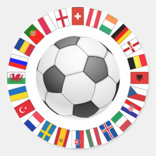 Fußball-Europameisterschaft 2016 Runder Aufkleber