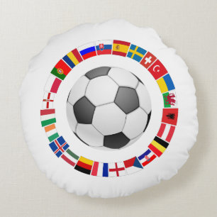 Fußball-Europameisterschaft 2016 Rundes Kissen
