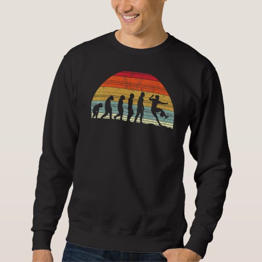 Fußball-Evolution Evolution des Fußballspielers Sweatshirt (Vorderseite)