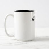 Fußball-Evolution (Grün) Zweifarbige Tasse (Links)
