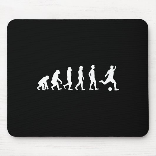Fußball Evolution Lustiger Fußballfan Sportliebhab Mousepad (Vorne)