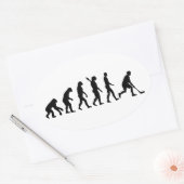 Fußball-Evolution Ovaler Aufkleber (Umschlag)