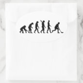 Fußball-Evolution Ovaler Aufkleber (Tasche)