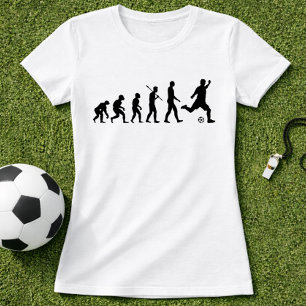 Fußball-Evolution Silhouette; Fußball-Evolution T-Shirt