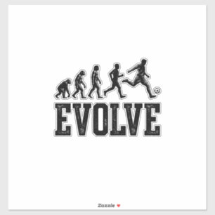 Fußball Evolution Vintage Vektor-Shirt-Design_1 Aufkleber