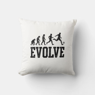Fußball Evolution Vintage Vektor-Shirt-Design_1 Kissen