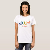 Fußball-Evolutions-Silhouette Fahrrad-Kick-Design T-Shirt (Vorne ganz)