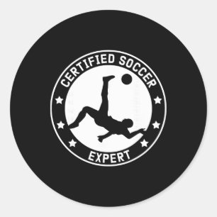Fußball Experte Fußballspieler Runder Aufkleber