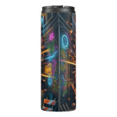 Fußball Explosion Urban Alley Neon Thermosbecher (Rückseite)