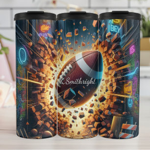 Fußball Explosion Urban Alley Neon Thermosbecher