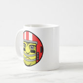 Fußball-Face-Coffee-Tasse Kaffeetasse (Vorderseite Links)