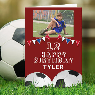 Fußball Fahnen Foto Geburtstag Karte