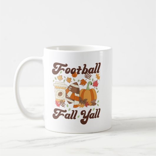 Fußball Fall Kaffee Pumpkin Fall Y alle Kaffeetasse (Links)