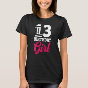 Fußball Fan 13. Geburtstag Girl Football Player T-Shirt