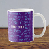 Fußball-Fan oder Fußball-Unterstützer Claret & Blu Kaffeetasse