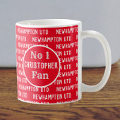 Fußball-Fan oder Fußball-Unterstützer Rot & Weiß Kaffeetasse