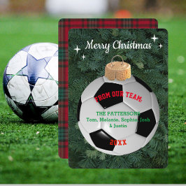 Fußball Fan Personalisierte Ornament Weihnachtskar Dankeskarte